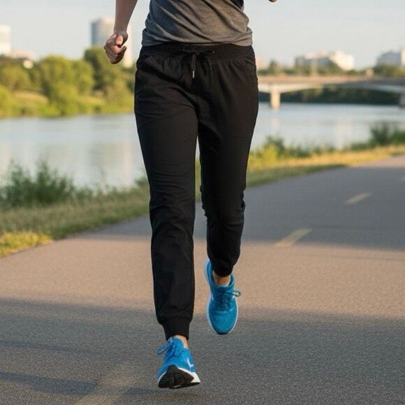 lululemon athletica Pants - Lululemon Black Jogger Pants Women’s Athletic Running Lounge Travel Stretch Acti